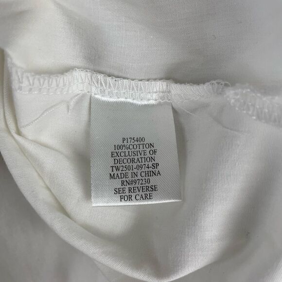 NWT Crave Fame White Shoulder Less Top Size L - Picture 7 of 7